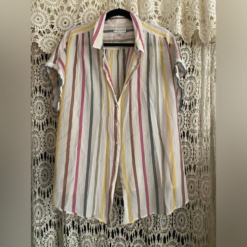 Ava and Viv 3x button up